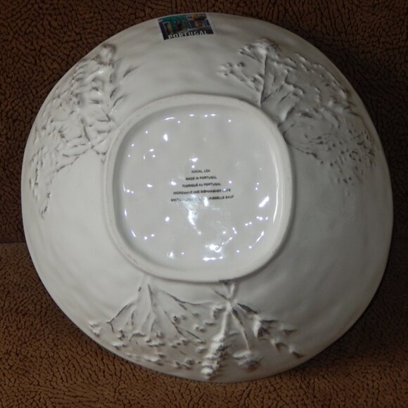NOCAL LDA Portugal Large Pasta Veggies Serving Bowl 10.5” Embossed Rosemary NWT - Picture 1 of 6